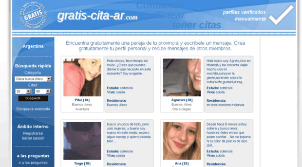 Sitio de citas argentina gratis sexo no cobro Valladolid-92105